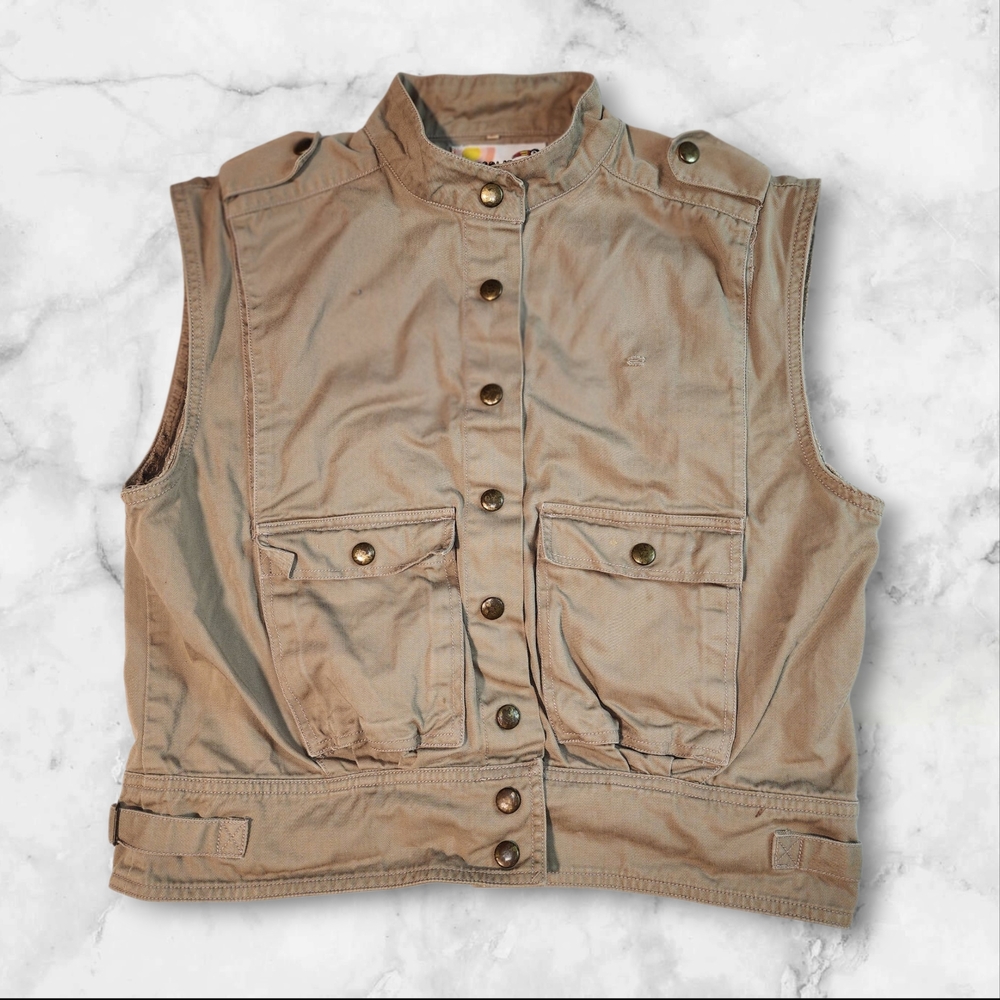 Tan Button-Up Vest